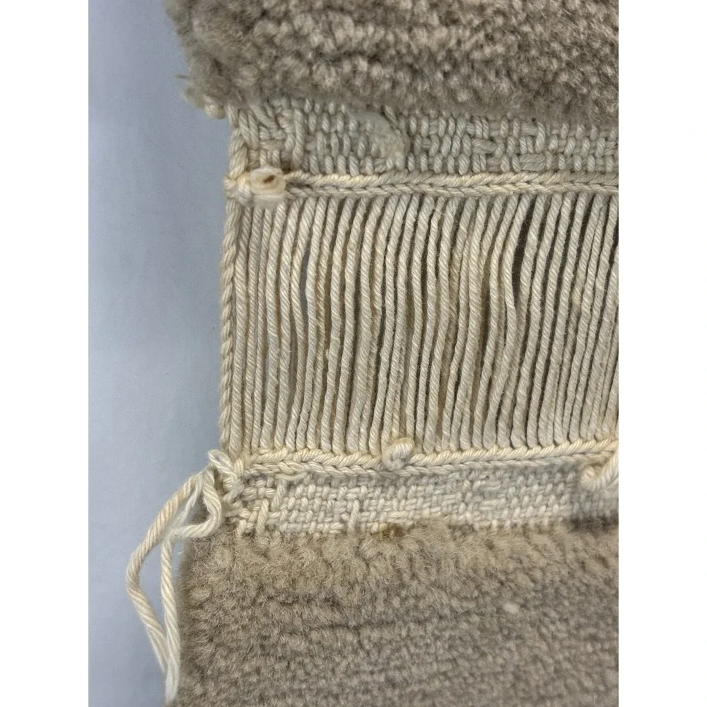 Tibetan Yak Meditation Carpet 100% Wool Wall Hanging Hand Woven in Nepal 17x30